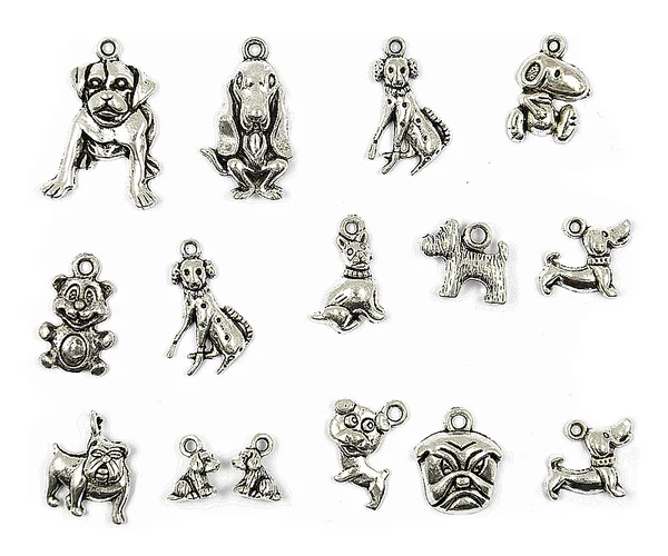 Comfortable Maxbell 15pcs Mixed Antique Silver Dog Charms Pendants Jewelry Making Accessories High-Performance