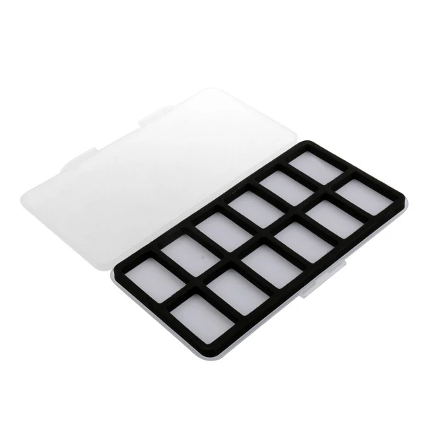 Safe Maxbell Fly Fishing Box Clear Lid 12 Compartments Foam Insert Slim Fly Box Hook Baits Flies Case Reusable