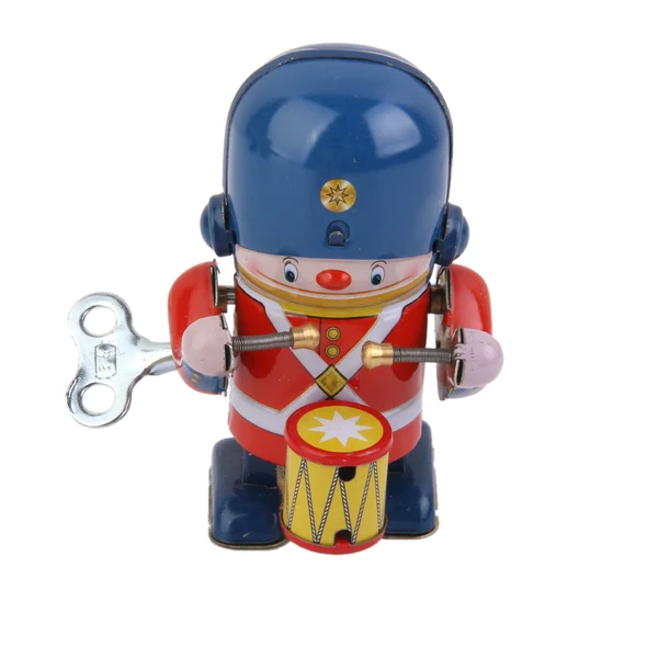Durable Maxbell Retro Wind Up Walking Drummer Solider Robot Tin Toy Clockwork Collectibles Kids Adults Xmas Gift World-Class