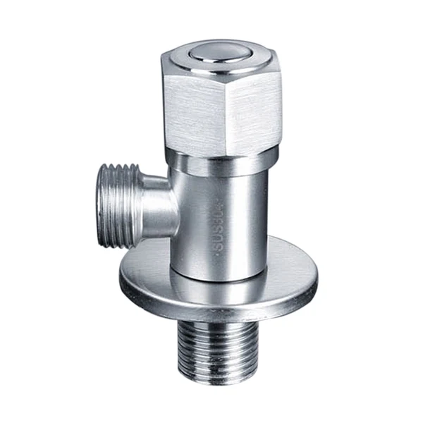 Practical Maxbell 2Pcs Bathroom Toilet Basin G1 2'' Switch Valve Male Thread Connections Kitchen Sink Faucet Angle Valve Faucet Chromed Stainless Steel Eco-Friendly