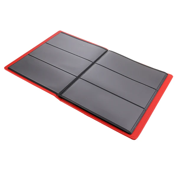 Enhanced Maxbell 60 Pockets Paper Money Collection Album Leather Bill Notes Book Holder Red Minimalist