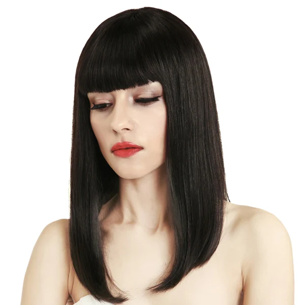 Original Design Maxbell Long Straight Hair Full Wigs Human Hair hairpieces for Cosplay Party Costume Heat Resistant and look Natural Specialty