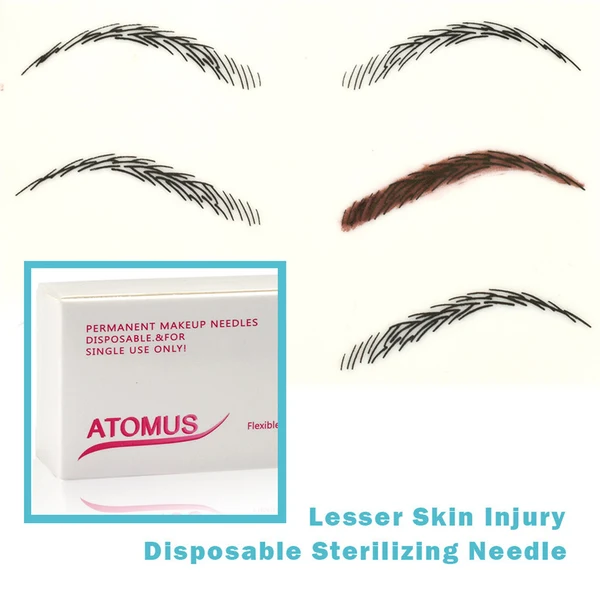 Exceptional Maxbell 1pcs Coffee Eyebrow Permanent Tattoo Manual Pen 12pcs Eyebrow Relieving Paster Pain Relief 50pcs Microblading Needles Unique