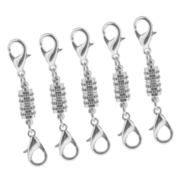 Green Maxbell 5pcs 5mm Silver Plated Magnetic Clasps For Necklace Jewelry Making Findings Natural
