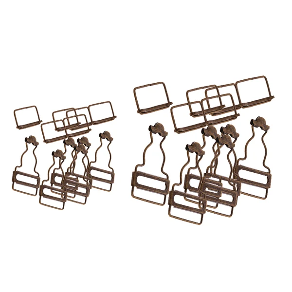 Detailed Maxbell Maxbell 12 Sets Antique Bronze Dungaree Fasteners Clip Brace Buckles for Suspenders Genuine