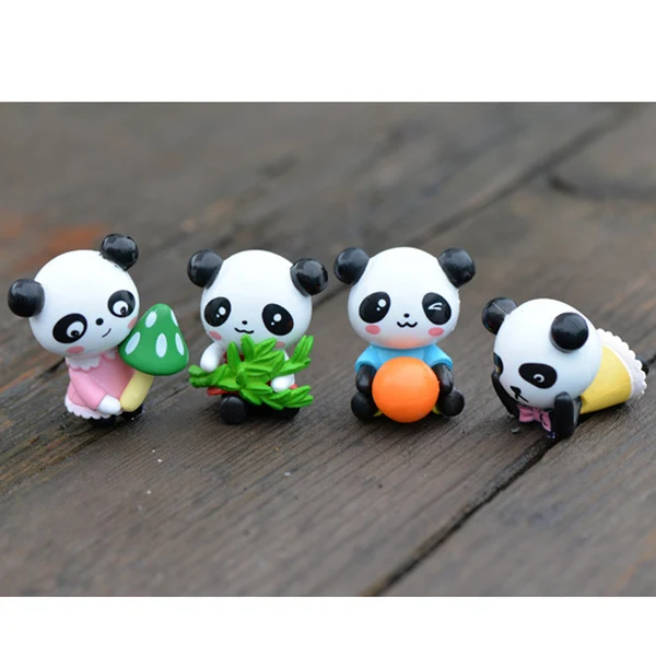 Easy-to-Use Maxbell 8 pieces Funny Panda Bear Statue and 4 Pieces Garden Decor Cute Panda Statue Effective