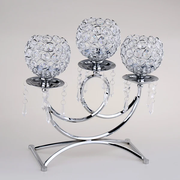 Premium Material Maxbell 5pcs Vintage Candle Holder 3-Arm Candelabra Wedding Centerpieces Silver Outstanding