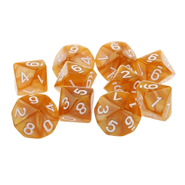 Luxury Maxbell 20pcs Ten Sided Dice D10 Dies for D D RPG MTG Party Game Props Coffee Blue Comfortable