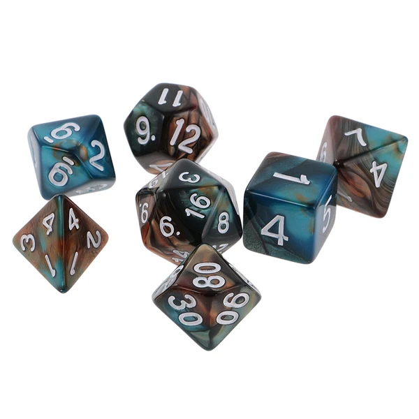 Contemporary Maxbell Pack of 2 Polyhedral Dice Set for Dungeons and Dragons DnD RPG Board Game Stylish