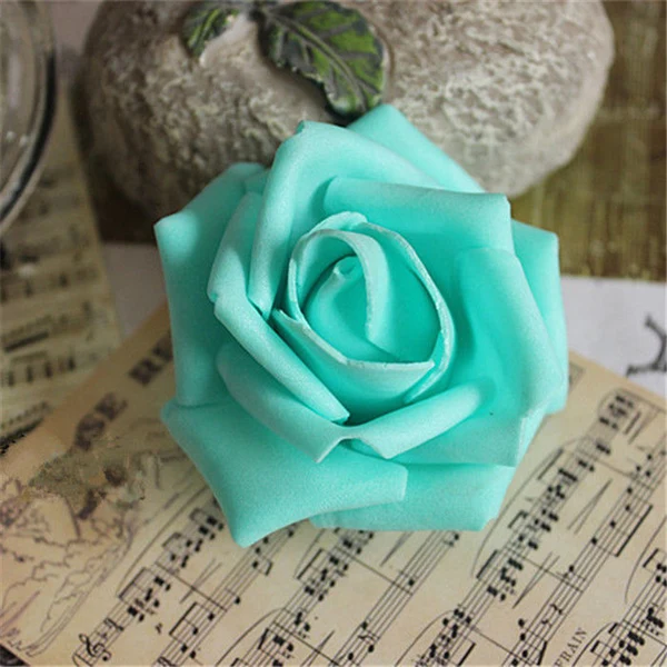Selected Maxbell 100Pcs Foam Rose Heads Artificial Flower Bridal Bouquet Decor Sapphire Cream Authentic
