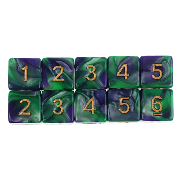 Contemporary Maxbell 20 Pieces 16mm Six-sided Acrylic Dice Family Set for D D TRPG Dice Cup Game Smart