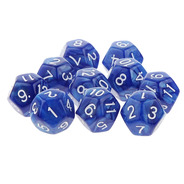 Reusable Maxbell 2 Pack 20pcs Twelve Sided Dice D12 Playing RPG Party Game Dices Red and Blue Classic