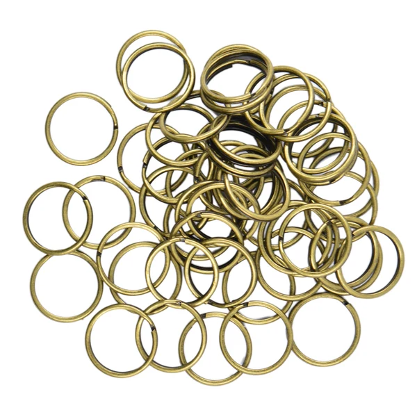Original Design Maxbell 150 Pieces Assorted 0.7mm 1.2mm Thickness Steel Keyrings Split Key Rings 18mm Diameter Hoop Ring White K Antique Bronze Plated Steel Loop Practical