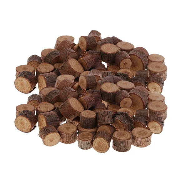 Unique Maxbell Maxbell 100 Pieces Natural Wood Round Log Slices Disc for Wedding Centerpieces Decor Smooth