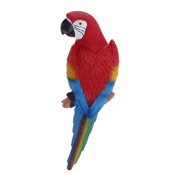 Crafted Maxbell 2x istic Parrot Resin Bird Animal Ornament Hanging 31cm Red Blue Breathable