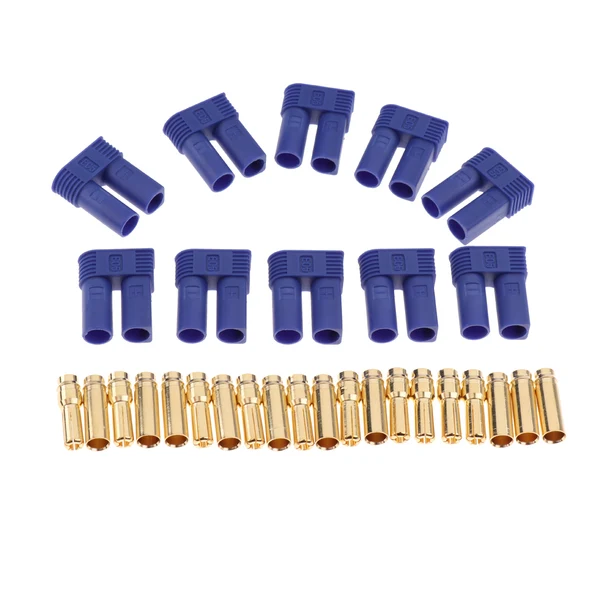 Natural Maxbell High Quality 5 Pairs EC5 5mm Plug Female Male Connector for RC ESC LIPO Soft