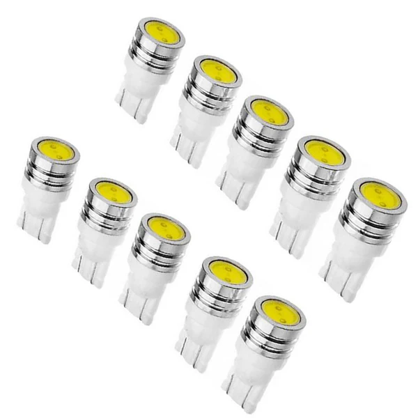 Consistent Maxbell 10PCS Universal T10 1.5W White LED Car Instrument Dash Interior Light Side Wedge Bulbs Proven