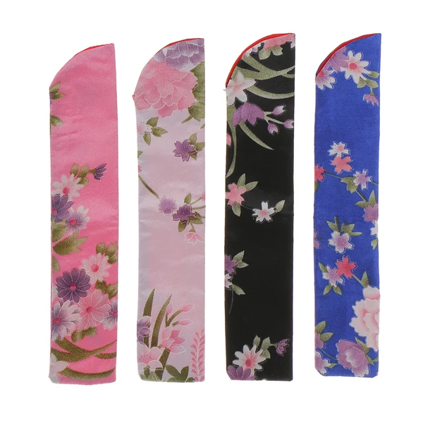 Prestigious Maxbell 4pcs Chinese Spanish Folding Hand Pocket Fan Holder Bag Silk Protector Pouch Solid