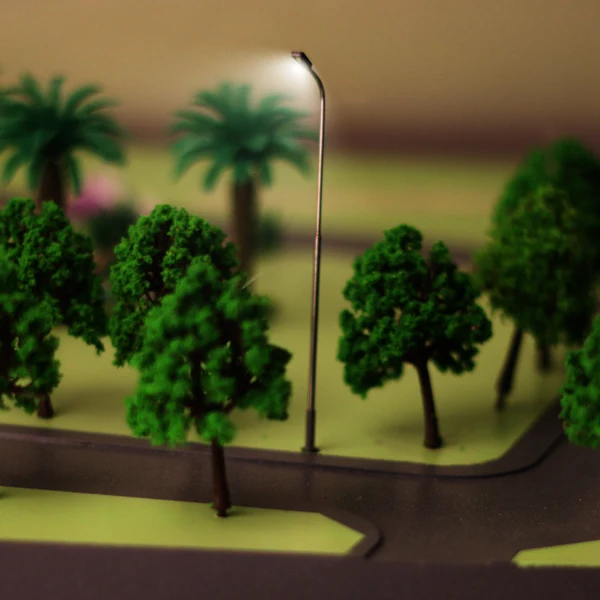 Elegant Maxbell 50pcs Model Garden LED Lamppost Lamp Lights Layout Train 1 100 HO OO Scale Clean