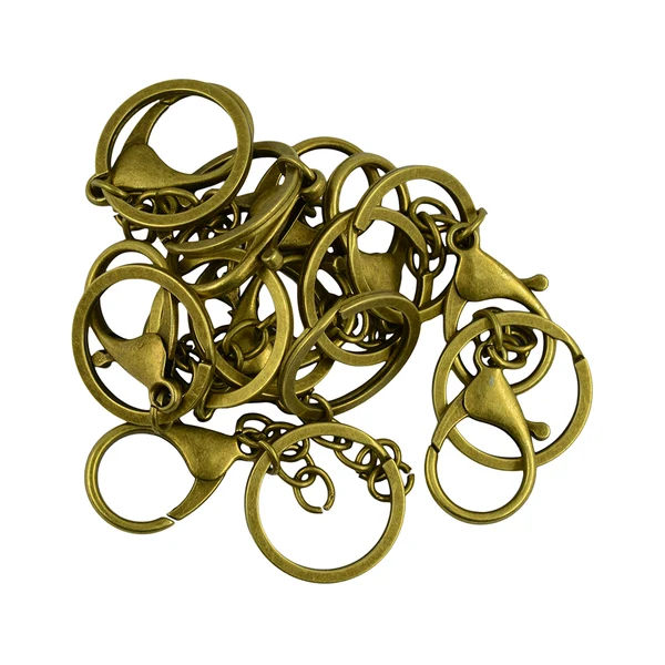 Excellent Maxbell 10 Sets Large Lobster Clasp Trigger Clip Key Ring With 30mm Split Ring and Chains Organic