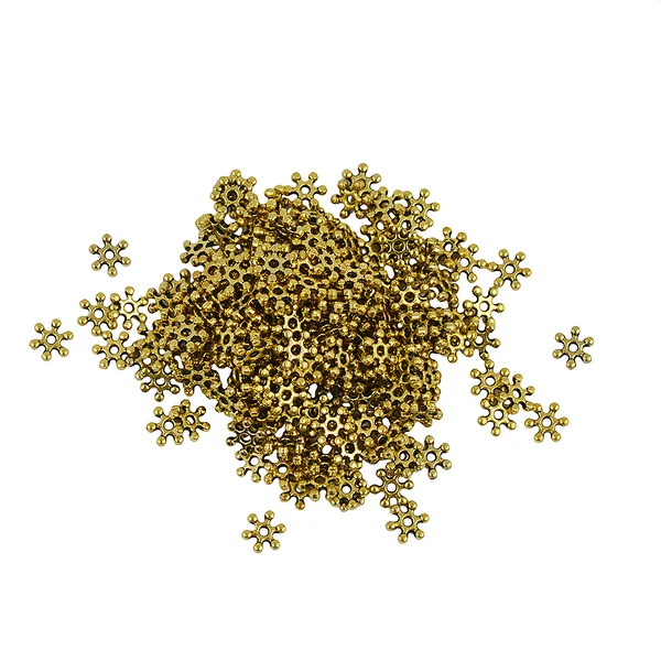 Trendy Maxbell 200pcs Vintage Gold Daisy Flower Flat Spacer Beads Jewelry Making Findings Sophisticated