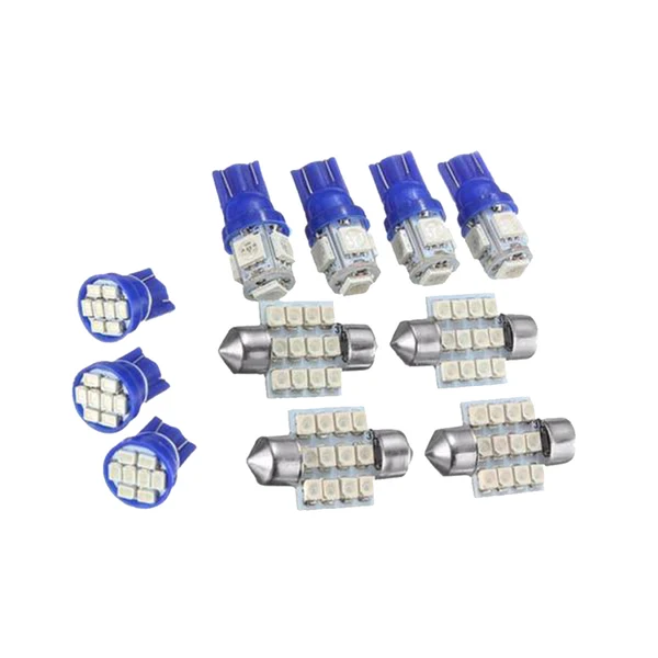 Elegant Maxbell 11PCS Universal Blue LED Lights Interior T10 31mm Map Dome Lights Lamps Fine