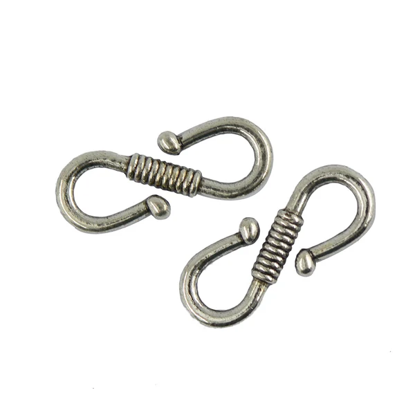 Secure Maxbell 50Pcs Tibetan Silver S Hook Clasp Necklace Clasp Jewelry Findings 23 x 9 mm Consistent