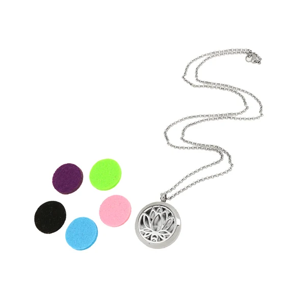 Flexible Maxbell 3 Pieces Aromatherapy Essential Oil Diffuser Pendant Necklace Steel Locket Artisan