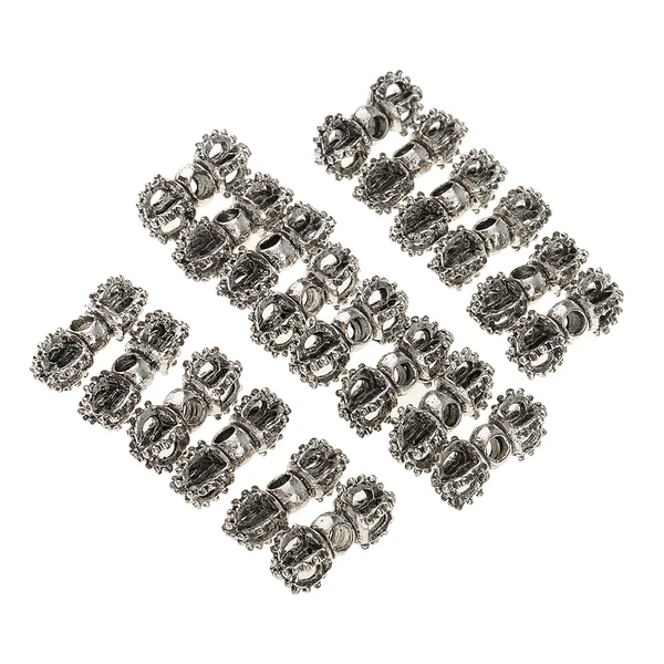 Comfortable Maxbell 20 Pieces Retro Tibetan Silver Pestle Cross Pendant Spacer Beads DIY Accessories Trendy