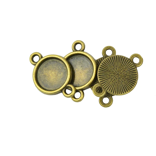 Fashionable Maxbell 100Pcs 10 25mm Blank Bezel Setting Base for Cabochon Jewelry DIY Connectors Casual