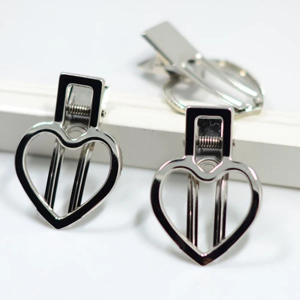 Modern Maxbell 10 Pieces Sliver Love Heart Single Hair Clips DIY Hair Bow Craft Girl Headwear Classic