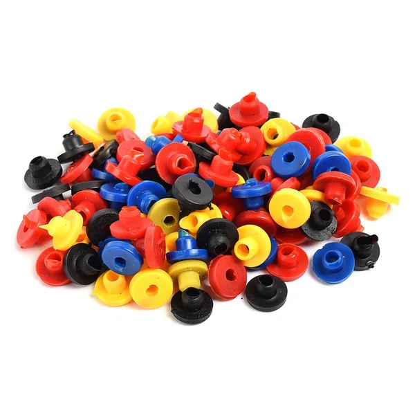 Next-Generation Maxbell 100pcs Premium Quality Silicone Tattoo Machine Needle Grommets Nipples - Assorted Color Efficient