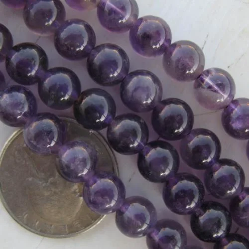 Premium Maxbell 8mm Fashionable Synthetic Amethyst Gemstone Round Loose Beads Strand for Necklace Bracelet DIY Jewelry Making 15 inch Advanced
