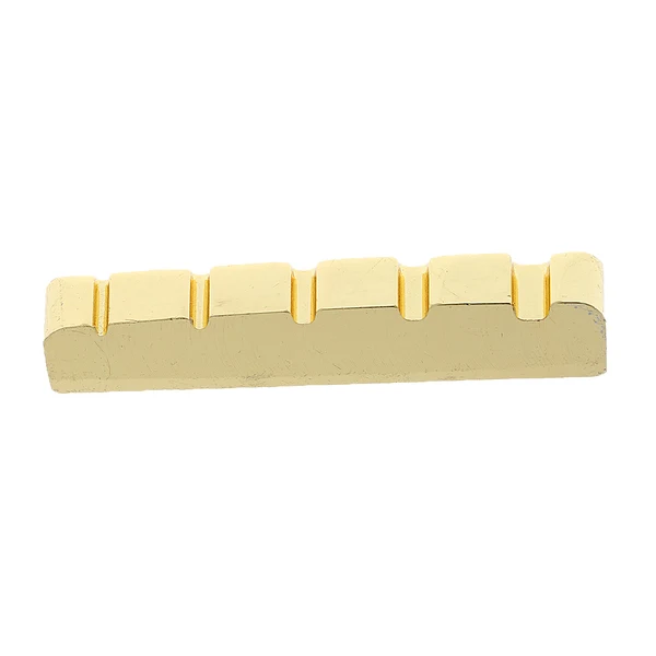 Premium Maxbell Golden String Bridge Nut 45x6mm Slotted Carved for Electric Bass Contemporary