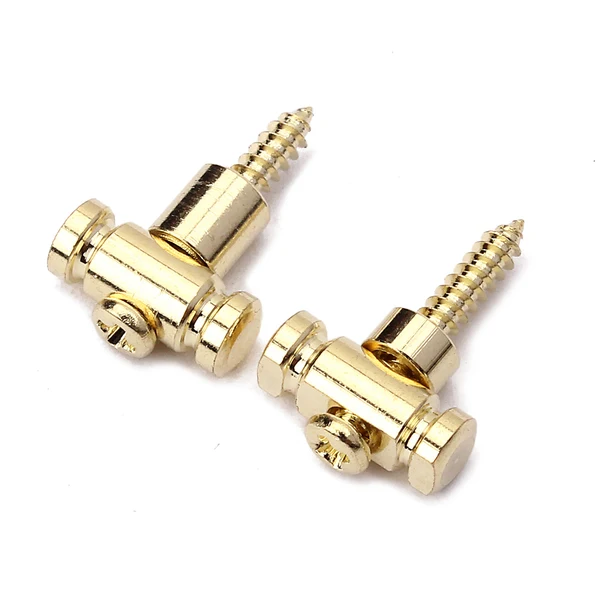 Easy-to-Use Maxbell 2 Pieces Gold String Retainer Mounting Tree Guide Guitar Parts 0.43 x 0.17 x 0.15inch Durable