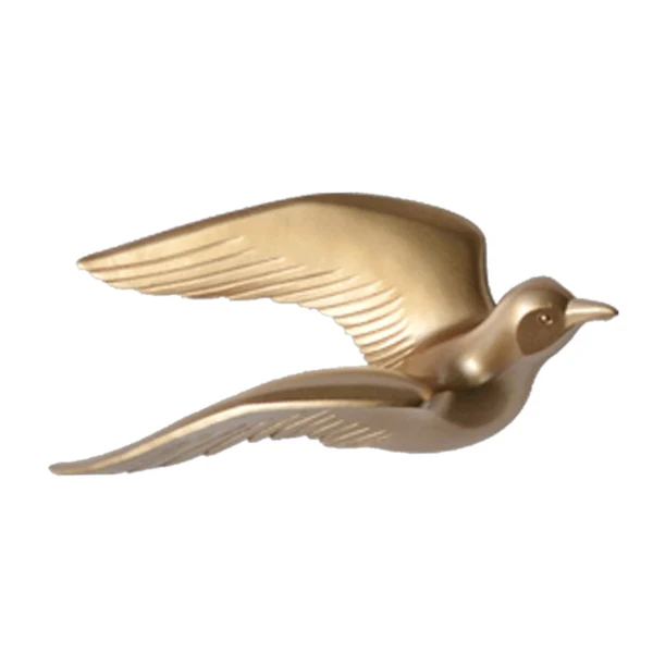 Soft Maxbell Creative Resin Seagull Shaped Bedroom TV Background Wall Decorations Gold Elegant