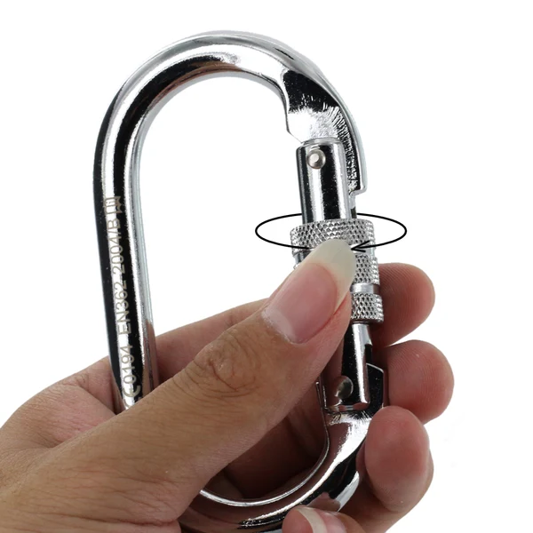 Classic Maxbell 25KN Screw Locking Carabiner Rock Climbing Rappelling Fixed Rope Pulley Mountaineering Equipment Excellent