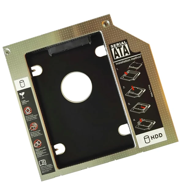 Sustainable Maxbell 9.5mm Universal SATA 2nd HDD SSD Hard Drive Caddy for CD DVD-ROM Optical Bay Green