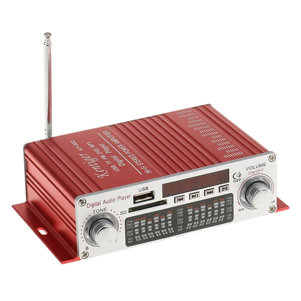 Fine Crafted Maxbell DC 12V 20WX2 Remote Mini Hi-Fi Digital Stereo Audio Amplifier USB SD FM DVD Crafted