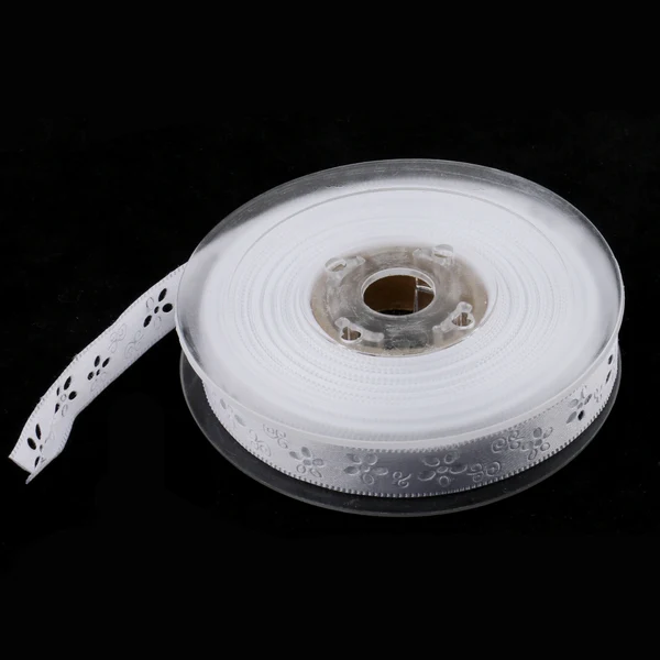 Safe Maxbell 15 Meters Hollow Flower Ribbons Fabric Trim for Wedding Decoration Gift Wrapping Embellishment 5mm User-Friendly