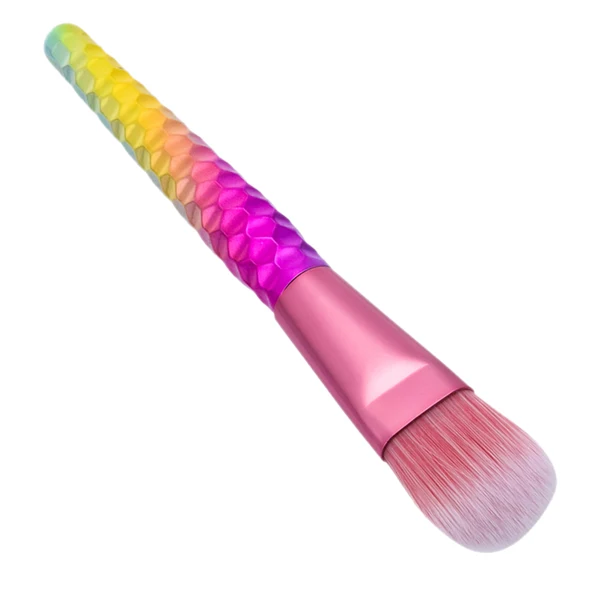 Quality Maxbell New 1pcs Beauty Rainbow Honeycomb Handle Makeup Brush Foundation Powder Blusher Contour Face Cheeks Cosmetics Tool Superior