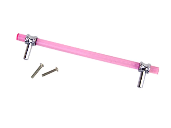 Efficient Maxbell Home Bedroom Kitchen Furniture Decor Pink Acrylic Drawer Pull Knob Cabinet Door Handle 2 Mounting Screw Modern