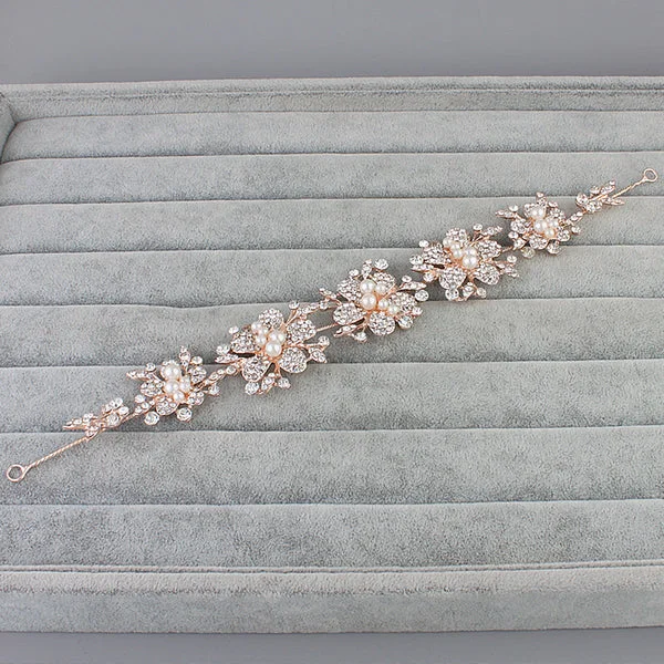 Trusted Maxbell Lady Girl's Flower Pearl Headband Headpieces Hair Accessories Costume Responsible