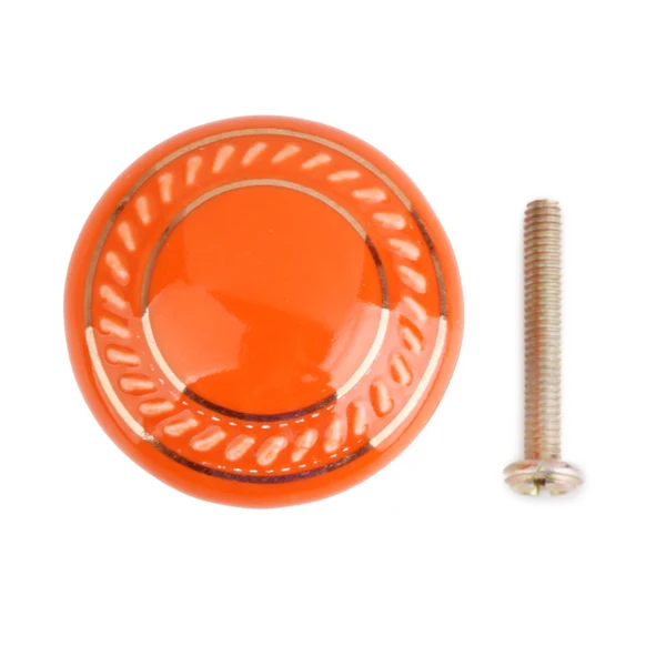 Smart Maxbell Home Bedroom Kitchen Shoe Cabinet Cupboard Door Drawer Bin Mushroom Pull Handle Knob Puller Orange 2PCS 2 Mounting Screw Sustainable