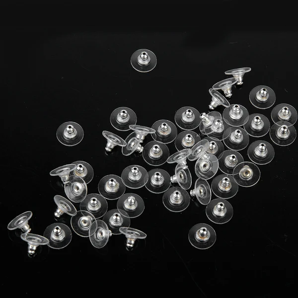 Organic Maxbell Plastic Clear Pads Earrings Backs Clutch Earnuts Stoppers Ear Jewelry Earring Accessories Pack of 50PCS Genuine