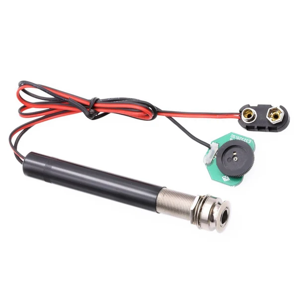 Consistent Maxbell Set of Endpin Jack Style Preamp Piezo Pickup with Volume Knob for Ukulele Uke High-Performance