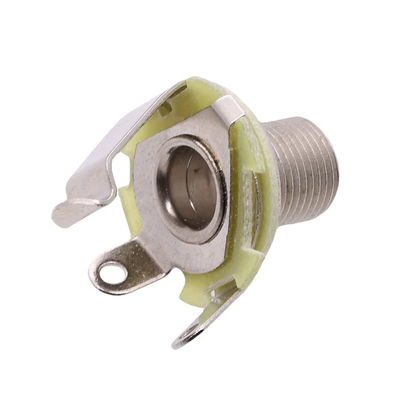 Fast Maxbell 10pcs 1 4'' 6.35mm Mono Jack Socket Mount Audio Jack Speaker Adapter Connector for Electric Guitar Bass Convenient