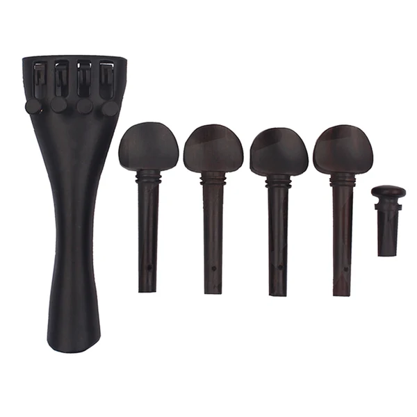 Proven Maxbell 4 4 Full Size Violin Parts Accessories Ebony Tailpiece Tuning Pegs Endpin Excellent