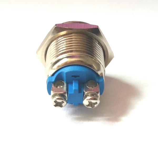 Green Maxbell 16mm High Round Metal 1 ON Push Button Momentary Switch Latching Waterproof Screw Terminals Silver Contact Smart