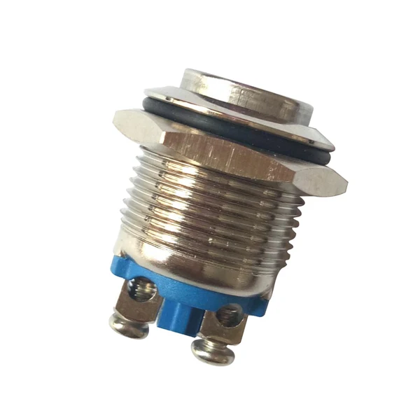 High-Performance Maxbell 16mm High Round Metal 1 ON Push Button Momentary Switch Latching Waterproof Screw Terminals Copper Contact Genuine